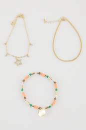 Women's 3-Piece Star Detailed Anklet