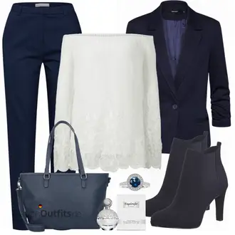 Outfit mit Weiß/Creme Hemdbluse/Musselin Hemd/Bluse mit Lochstickerei/Kinderspielzeug/Bestickte Bluse/Spitzenbluse/Spitzentunika/Langarmbluse Heine "Heine Bluse"