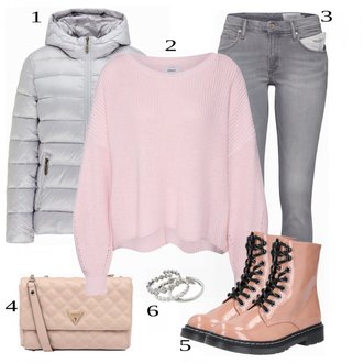 Outfit sa Bež Čizmica Dockers by Gerli "Zimski Outfit"