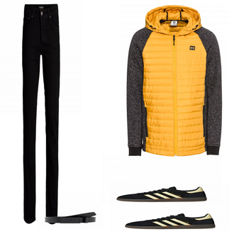 Outfit mit Beige Sneaker Adidas "Tchibo Casual"