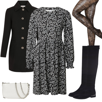 Blusenkleid Outfits "Blumiges Freizeitoutfit"