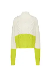 Sweater - TJW CHUNKY COLORBLOCK SWEATER white-yellow