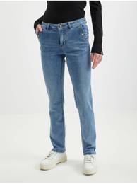 Svtle modr dmsk straight fit dny - Dmsk