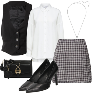 Outfit mit Schwarz High Heel Calvin Klein "Perfektes Büro Outfit"