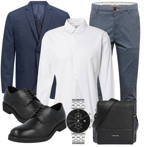 Grau Business Hemd DAN FOX APPAREL kombinieren