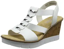Rieker Damen V5545 Geschlossene Sandalen, Weiß (Weiss), 41 EU