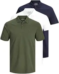 JACK & JONES 3er Pack Basic Poloshirt Herren (3er Pack Mix 7, M)