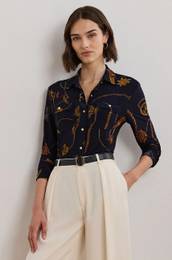 Srajca Lauren Ralph Lauren enska, mornarsko modra barva, 200957607