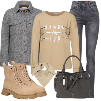 Outfit mit Beige Stiefel VERO MODA "Modisches Winter Outfit"