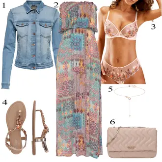 Outfit s Vícebarevný/Žlutá Maxi Šaty/Dlouhé Letní Šaty/Hippie šaty/Vintage Boho Šaty/Šaty S Potiskem/Boho Šaty Elegantní/Boho Letní Šaty Lascana "Perfektní na léto"