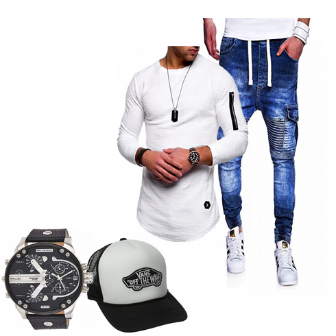 Grau/Blau Accessoire Hut Vans kombinieren