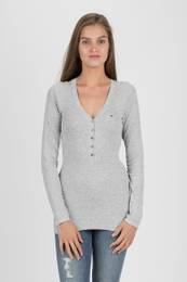 T-shirt - TJW ORIGINAL RIB HENLEY grey