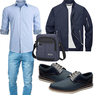 Paisley-Muster Outfit mit Fliederfarben HISDERN "Perfekt für die Freizeit"