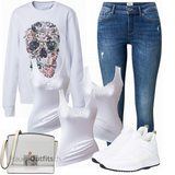 Weiße Sweatshirts kombinieren image