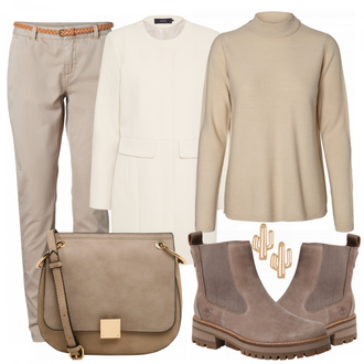 Outfit met bruin Laars Timberland "Nika"