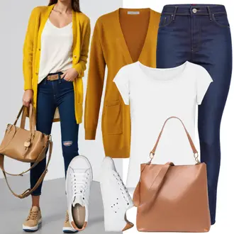 Bewerbungsoutfits Sommer mit Weiß/Creme Schmaler Sneaker/Sneaker Low/Plateau-Sneaker/Leder Sneaker BLACKSTONE "Festlich Casual Outfit"