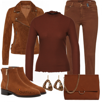 Outfit met rood Brax "ABOUT YOU"