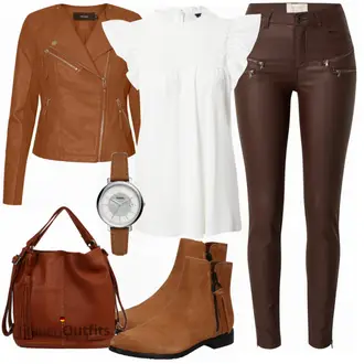 Outfit mit Braun Stiefel ESPRIT "Perfektes Büro Outfit"