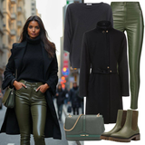 Leather leggings outfits Fina za dame image