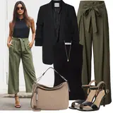 Braune High Heels Leder Outfits image