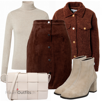 Outfit mit Beige Stiefel VERO MODA "Stylischer Bürolook"