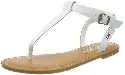 Tommy Hilfiger Damen Susy 27A Flache Sandale, weiß, 38 EU