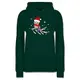 Weihnachten & Silvester - Weihnachtseule Eule - M - Dunkelgrün - Geschenk - JH001F - Damen Hoodie und Kapuzenpullover für Frauen