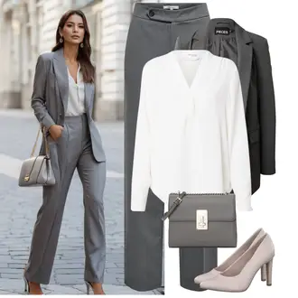 Elegantní outfity Svátost oltářní s Bílá/Krémová Blůza s knoflíčkem/Halenka s Dlouhým Rukávem/Halenka se Stojatým Límcem/Slip-on Halenka/Oversize Halenka SELECTED FEMME "Elegantní jarní outfity"Look: Bar, Biřmování, Svátost oltářní, Večeře, Galavečer, Křest, Den na pláži, Koncert, Škola, 40. narozeniny