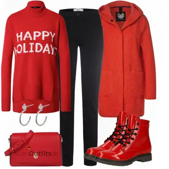 Outfit mit Rot Stiefel Tom Tailor "Silvester Outfit"