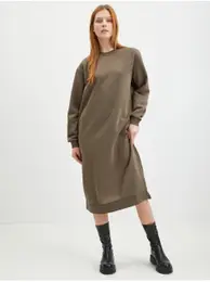 Khaki Women's Sweatshirt Dress Helene - Women