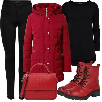Dlouhé Outfit s Černá/Tmavě modrá Legíny s Podšívkou/Teplé Legíny/Kožená bunda/Neprůhledný Legíny/Sportovní Legína/Formovaná Legína/Bavlněné Legíny/Legíny s Rozparkem/Pletený Legín Only "Výrazný vzhled pro zimu"