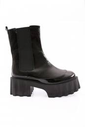 Es804 Women's Boots with a Thick Sole and Stretch Detail Heels.