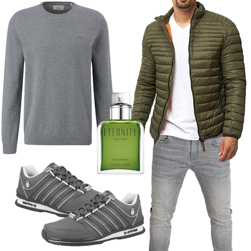 Blau/Grün Jacke Winter Parka Indicode Jeans kombinieren