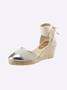 Silber Plateau Espadrilles für Damen image