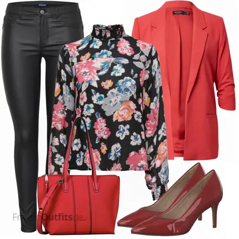 Rot Blazerjacke/Blusenblazer/Boyfriend Blazer/Lässiger Blazer/Lederjacke/Eleganter Blazer/Longblazer/Oversize Blazer/Kurzblazer/Lederjacke für Männer SOAKED IN LUXURY kombinieren