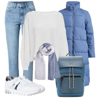 Winter Outfits mit Weiß Sneaker Tamaris "Bequemes Winter Outfit"