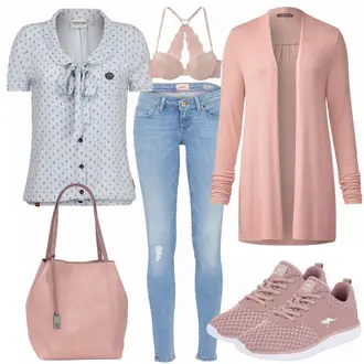 Outfit mit Beige Sneaker Kangaroos "Rose"