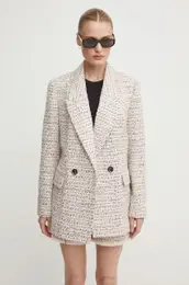 Suknji s primesjo volne StickweedBBGrande blazer roza barva, BBW3958