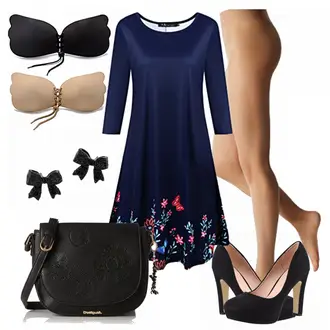 Outfit mit Schwarz Schultertasche Desigual "Savannah"