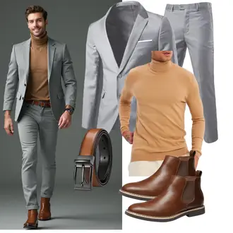 Latex Outfit mit Rot Bruno Marc "Business Outfit"