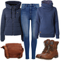 Stiefel mit Vintage Hoodie kombinieren image