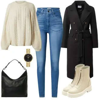 Lack Outfit mit Beige/Khaki Stiefel Lederjacke/Flache Stiefelette/Sneaker Mit Seitlichem Reißverschluss/Stiefel Mit Reißverschluss Edited "Hochwertiger Alltagslook"Look: Uni, Outdoor, Techno, Unisex, Duckfeet, Safari, Bundeswehr, Trendige, Lack, Egirl, Elegant