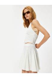 Mini Scallop Skirt Voluminous A-Line