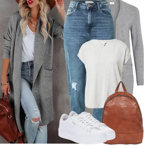 Comment poter Gris/Gris clair/Gris foncé Tricot Grande Taille/Tunique/Manteau/Robe Grande Taille/Cardigans Longs/Cachemire-Cardigan/Cardigan d'Hiver/Cardigan en Laine Vila avec Gris/Gris clair/Gris foncé Tricot Grande Taille/Tunique/Manteau/Robe Grande Taille/Cardigans Longs/Cachemire-Cardigan/Cardigan d'Hiver/Cardigan en Laine Vila