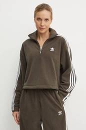 Pulover Polarf Half Zip enski, zelena barva, IW3164