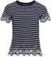 Superdry T-Shirt marine / weiß