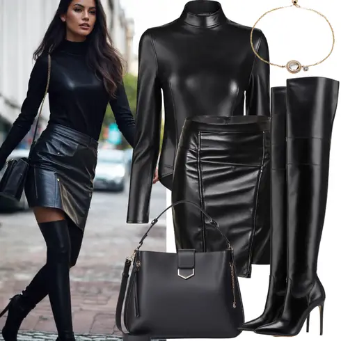 Schwarz Rock/Jerseykleid Urban Classics kombinieren