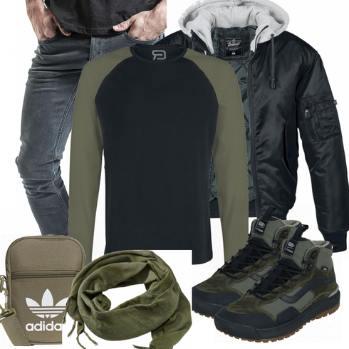 Grau Accessoire Tasche Adidas kombinieren