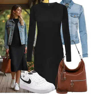 Kurz Outfit mit Blau/Weiß Sneaker Skateschuh/Vintage Sneaker/Sneaker Low Nike "Toller Look für den Frühling"