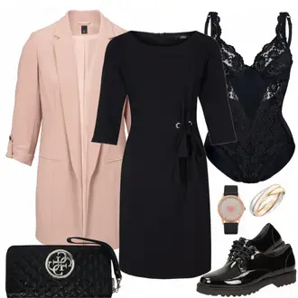 Outfit mit Blau Schuh Sioux "LadyInBlack"